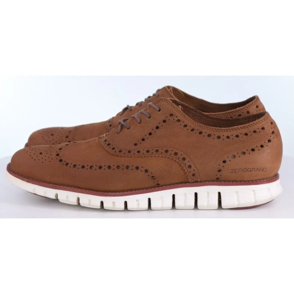Cole Haan Zero Grand $160 Men's Wingtip Oxfords Shoes Size 11.5 M Nubuck C29771